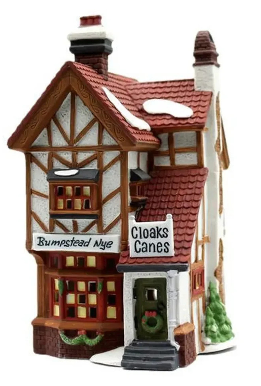 Dept 56 Dickens' Village Bumpstead Nye Cloaks & Canes 1993 W/Box NO LIGHT